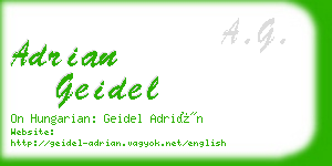 adrian geidel business card